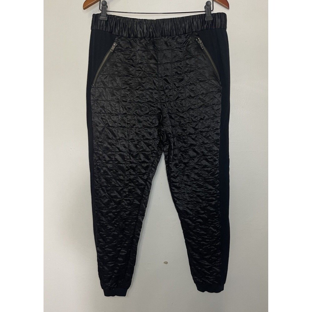 Allsaints Quilted Black Jogger Pants Women's 6